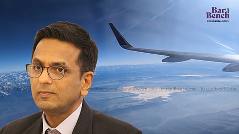 CJI DY Chandrachud and Plane