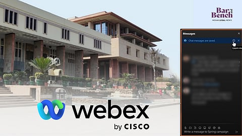 WebEx logo with Delhi High Court