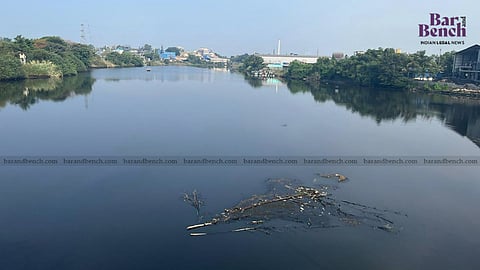 Polluted Periyar River at Eloor