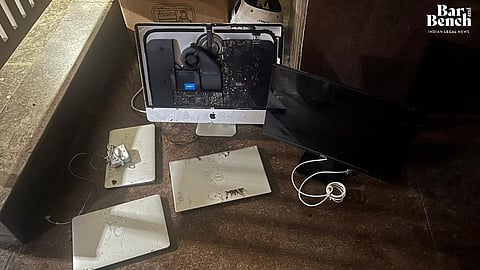 Law Chamber Computers damaged in Delhi Rains