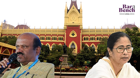 CV Ananda Bose and Mamata Banerjee with Calcutta High Court