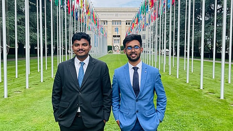 The team from MNLU Nagpur at the 16th Nelson Mandela World Human Rights Moot Court Competition