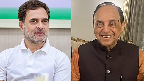 Rahul Gandhi and Subramanian Swamy 