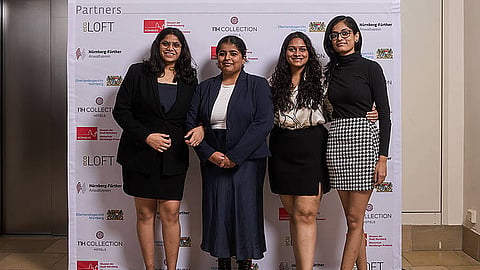 The team from NLIU Bhopal at the Nuremberg moot in Germany 