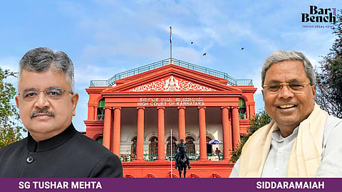 SG Tushar Mehta and  Siddaramiah