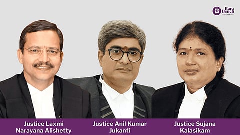 Justice Laxmi Narayana Alishetty,  Justice Anil Kumar Jukanti,
and Justice Sujana Kalasikam