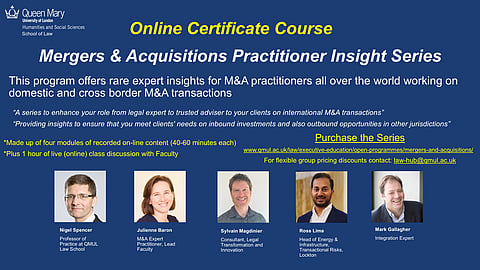 Certificate Course on Mergers and Acquisitions