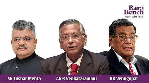 SG Tushar Mehta AG R Venkataramani, and KK Venugopal