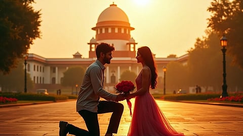 Proposal with flowers, Supreme Court
