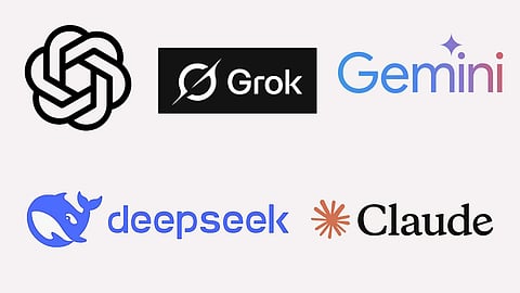 ChatGPT, Grok, Google Gemini, Deep Seek and Claude