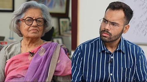 Senior Advocate Indira Jaising with Debayan Roy 