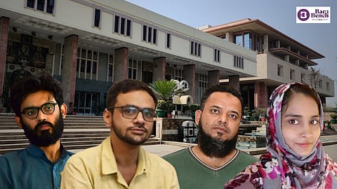Sharjeel Imam, Umar Khalid,  Khalid Saifi and Gulfisha Fatima