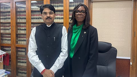 BCI Chairman Manan Kumar Mishra and Bar Council of England and Wales Chair Barbara Mills