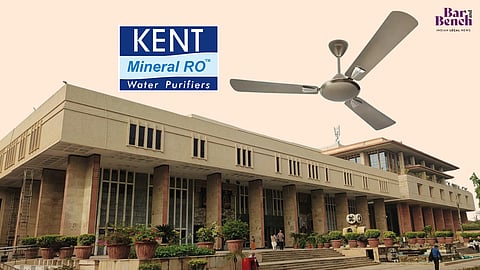  Delhi HC with logo of Kent Ro with an image of fan