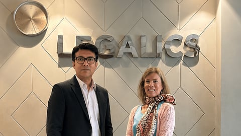 Mahesh Kumar, Managing Partner of Legalics, with Luisa Braz, Managing Partner of BMore