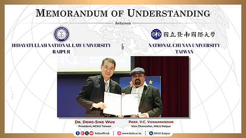 HNLU Signs MoU with National Chi Nan University of Taiwan