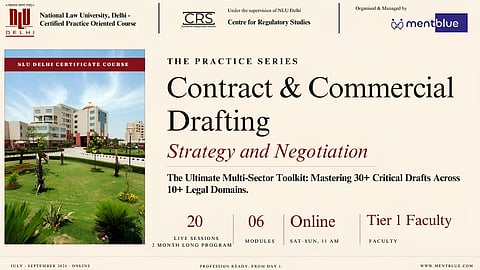 NLU Delhi x Mentblue Contract and Commercial Drafting course