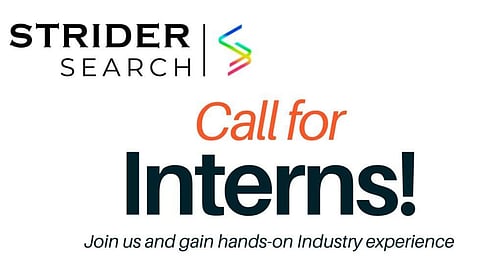Strider Search call for interns