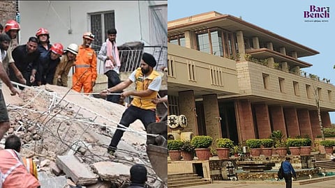 Satya Niketan building collapse 