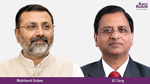 Nishikant Dubey and former Finance Secretary SC Garg