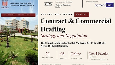 NLU Delhi x Mentblue Contract and Commercial drafting course