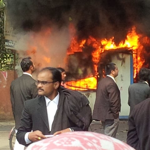 Earlier this month, protesting lawyers burnt buses citing slow investigation into a lawyer's alleged murder