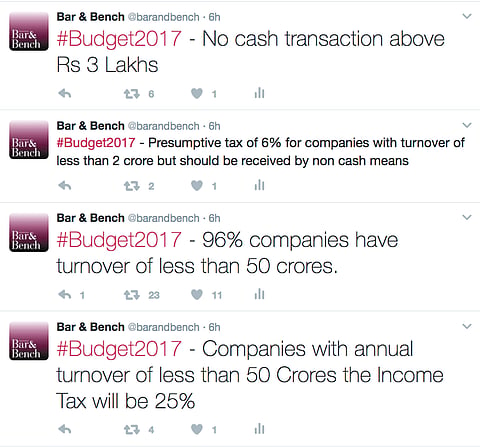 Tweet Deck – February 1, 2017 #Budget2017