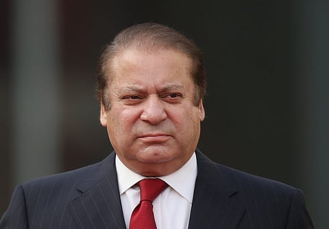 BERLIN, GERMANY - NOVEMBER 11:  Pakistani Prime Minister Nawaz Sharif arrives at the Chancellery to meet with German Chancellor Angela Merkel on November 11, 2014 in Berlin, Germany. Sharif is on a two-day official visit to Germany.  (Photo by Sean Gallup/Getty Images)