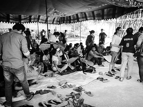 DSNLU protests: Students raise issues of maladministration, harassment