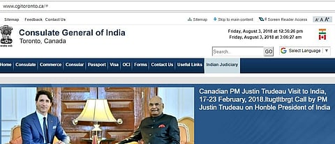 Website of Indian Consulate, Canada now features dedicated link to Indian Courts for NRIs