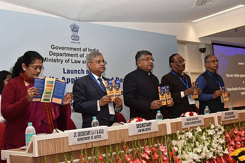 Law Minister Ravi Shankar Prasad launches legal services mobile apps