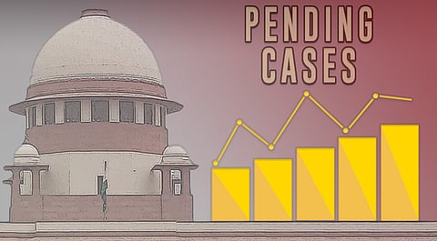 Pending cases in Supreme Court: 58,029 total, 7 cases of 9-Judge Bench