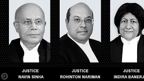 Navin Sinha Rohinton Nariman and Indira Banerjee