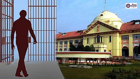 Man walking out of prison and Patna High Court