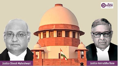 Justice Dinesh Maheshwari and Justice Aniruddha Bose with Supreme Court

