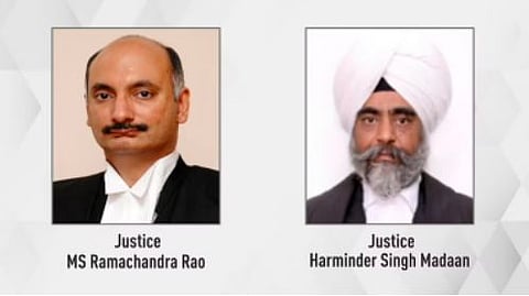 Justices MS Ramachandra Rao and Harminder Singh Madaan
