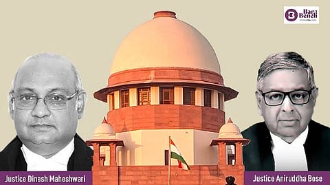Justice Dinesh Maheshwari and Justice Aniruddha Bose with Supreme Court