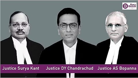 Justices DY Chandrachud, Surya Kant and AS Bopanna
