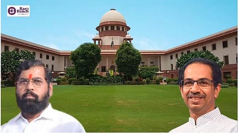Eknath Shinde, Uddhav Thackeray with Supreme Court
