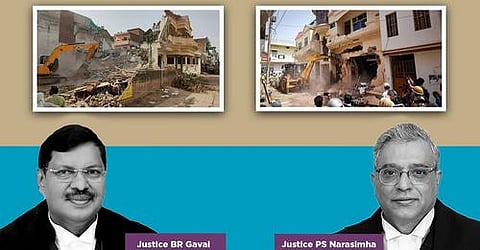 Justices BR Gavai and PS Narasimha and Prayagraj Demolition