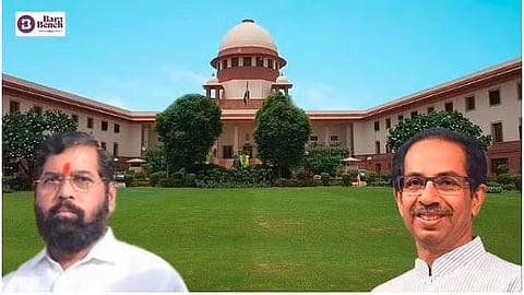 Eknath Shinde, Uddhav Thackeray with Supreme Court
