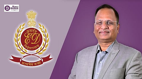 AAP minister Satyendar Jain and Enforcement Directorate

