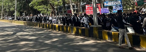 Adovcates protest, Belagavi