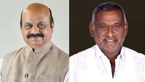 CM Basavaraja Bommai and Law Minister J C Madhuswamy
