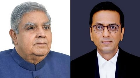Jagdeep Dhankar and CJI DY Chandrachud
