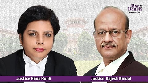 Justice Hima Kohli and Justice Rajesh Bindal with Supreme Court
