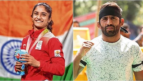 Vinesh phogat and Bajrang punia
