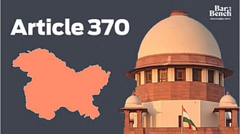 Jammu and Kashmir map and Supreme Court with Article 370