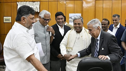 CM Greets former SC chief Justice M N Venkatachaliah