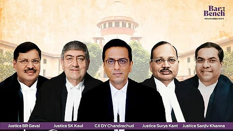 CJI DY Chandrachud, Justice SK Kaul, Justice BR Gavai, Justice Surya Kant, Justice Sanjiv Khanna